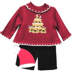 B.T. Kids Baby Girl's Reindeer Pant Set